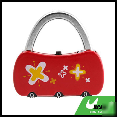 Cute mini handbag motif code padlock security shed gate
