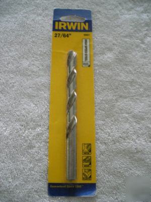 Irwin high speed general purpose drill bit 27/64