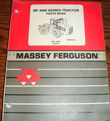 Massey ferguson mf 4000 tractor parts book catalog