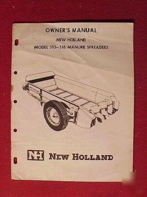 New 1964 holland 510 516 manure spreader owners manual