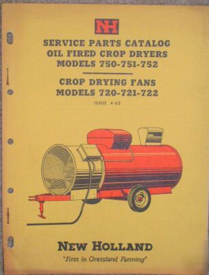 1960 nh 720 721 722 crop drying fans parts catalog