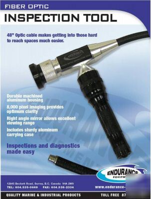 Fiber optic inspection tool / borescope 1/4
