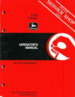 John deere operators manual for 3150 tractor tractors v