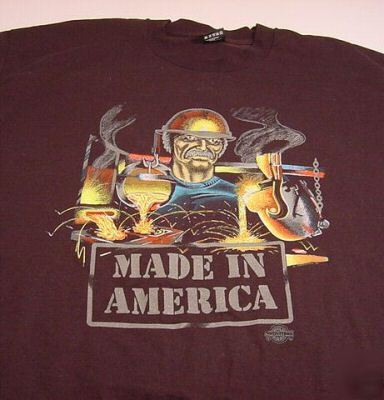 Construction steelworker made in america (3XL) tee