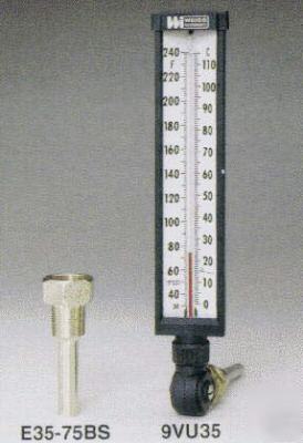 Industrial glass thermometers 9VU35-240 0-240F 