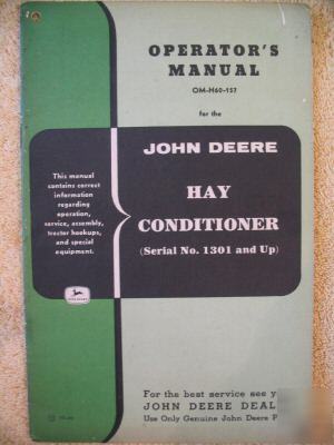 John deere hay conditioner 5 20 a 20A operator manual