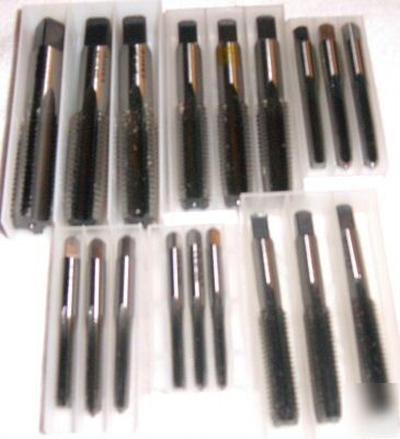 New 18 greenfield taps 6 sets of plug taper & bottom