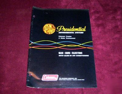 1970 coleman presidential environmental system brochure