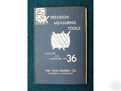 Van kueren measuring tools handbook no. 36 collectible