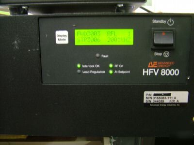 Ae advanced energy hfv 8000 rf generator 3155083-111 