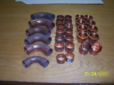 Copper drain, waste fittings ( lot of 30 ) must see