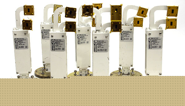 Lot of 7 apollo rf microwave rx tx waveguide diplexer