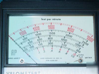 Alnor 6006 ap 6006AP velometer anemometer hvac 0-10000 