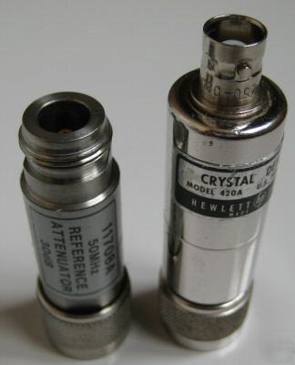 HP11708A 30DB 50 mhz ref att + hp 420A crystal detector