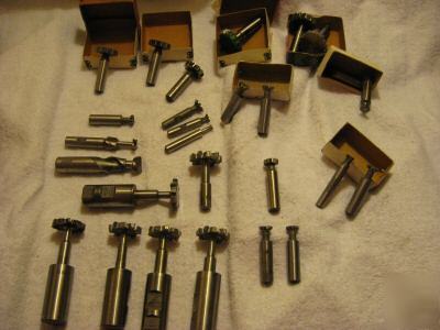 Large lot of woodrruff key, t slot, dovetail endmills