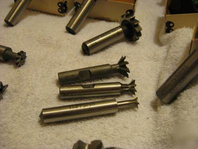 Large lot of woodrruff key, t slot, dovetail endmills