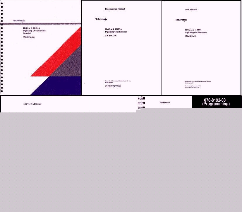 Tektronix 11403A manuals tut ref usr svc prg free ship