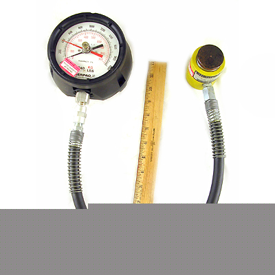 Enerpac 1 ton cylinder and gauge lh-102 hydraulic