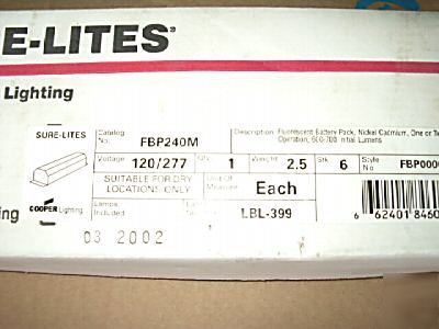 Flourescent emergency battery pk, exit/safety 1-2 lamp