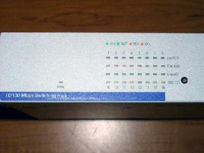 Fs-6116 10/100 mbps switching hub 16 port -48VDC - mint