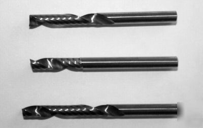 3 end mills 1-flutes center cutting Ã¸-1/8
