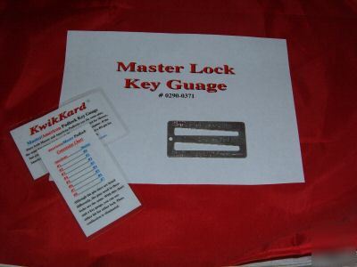 Key guage for master padlock w/extra bonus f/ locksmith