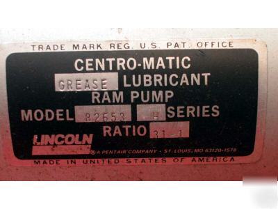 Lincoln centromatic grease ram lube pump model 82653