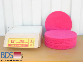 Thickline 12INCH red high gloss floor care pads