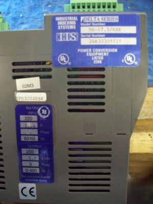 Industrial indexing system delta DS17.5/rak motor drive