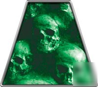 Firefighter helmet reflective tetrahedrons FF64 green