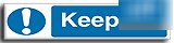Keep off sign-adh.vinyl-300X75MM(ma-078-aj)