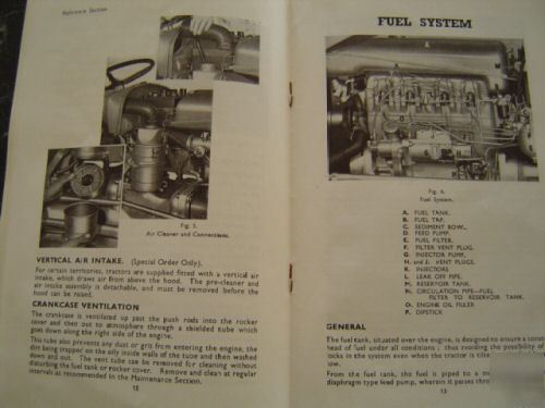 Massey-ferguson diesel oil engine 35 tractor book