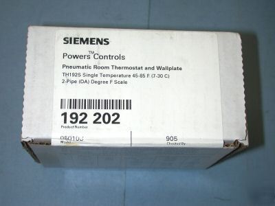 Siemens powers pneumatic room thermostat th 192S