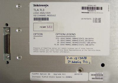 Tektronix TLA7L3 tla 7L3 logic analyzer module + opt.