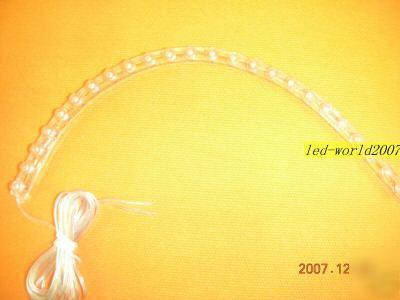 Yellow 24CM pvc led light strip with 24 led lamp 12V