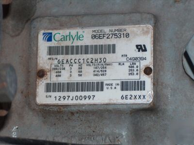 30 ton compressor carlyle chiller semi-hermetic 06EF265