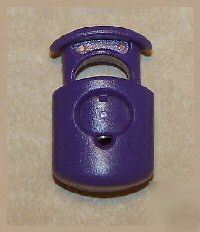 Cord toggles, cordlocks, stops - purple, 50 pcs