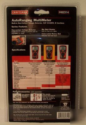Craftsman digital multimeter w/auto ranging model 82314