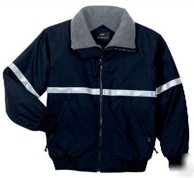High visibility safety jacket reflective black-gray 2X