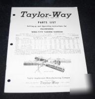 Taylor way pulverizing wing type tandem harrow