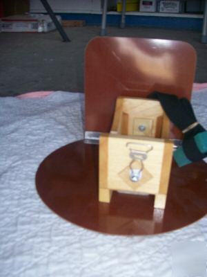 Welders round pancake welding hood- left handed welder
