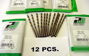 New (12) #46 cobalt jobber drills - precision twist