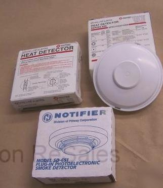 New 3 lot notifier heat smoke detector photoelectronic 