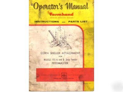 Farmhand daffin corn sheller F81-a b operator's manual
