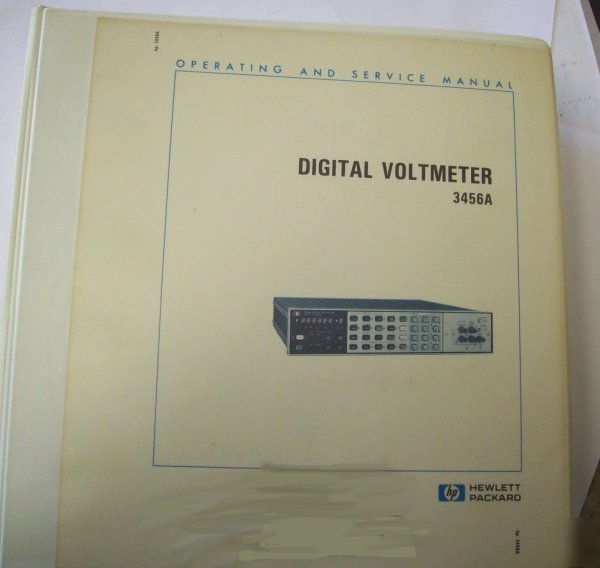Hp / agilent 3456A op/service manual - $5 shipping 