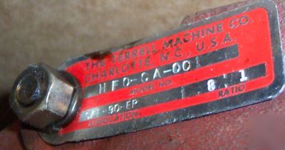 New terrell machine co 8:1 gear case hfo-ca-001 old stk