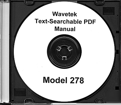 Wavetek model 278 service and operating manual