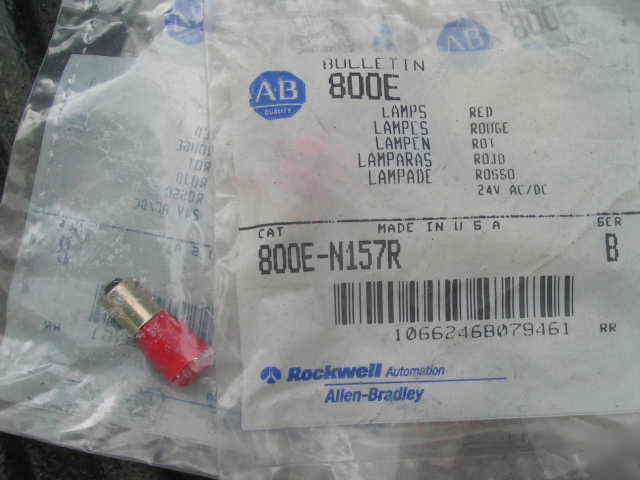 New allen bradley 800E-N157R red lamp 800EN157R 