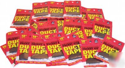 Pocket duct tape 25 packages black