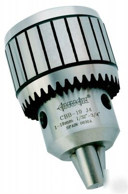 Ball bearing drill chuck w/key 1/32-3/4